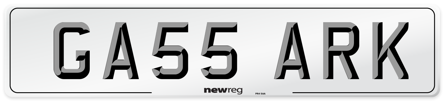 GA55 ARK Number Plate from New Reg